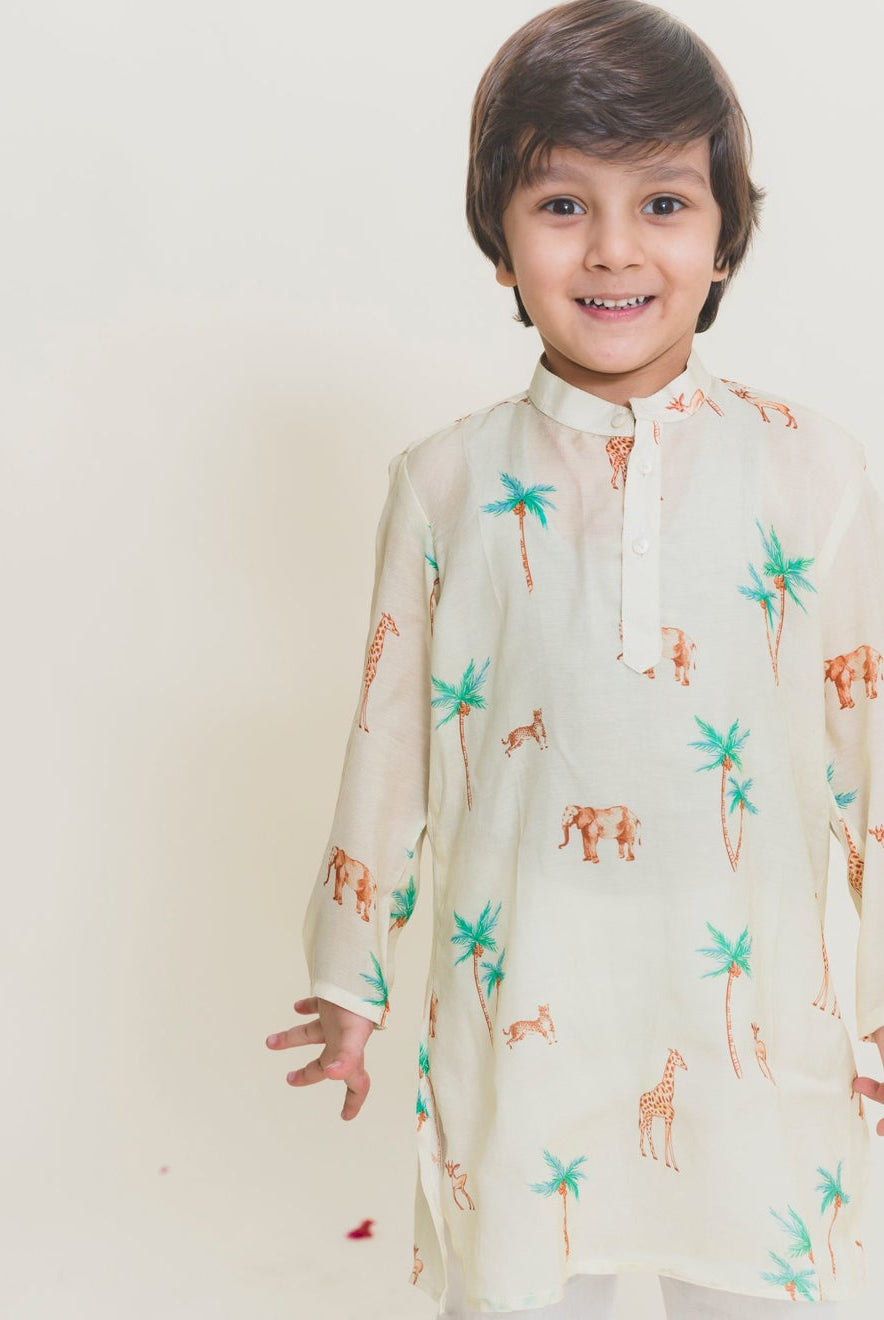 Pre-Festive Muslin Kurta Pajama Set for Boys - CiceroniMr. Brat