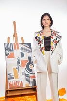 Puzzle Overzised Blazer - CiceroniBlazersArtbeats by Keerthana