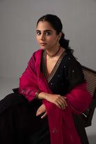 Raha Angrakha Set - Black - CiceroniKurta Set, Festive wearLabel Shreya Sharma