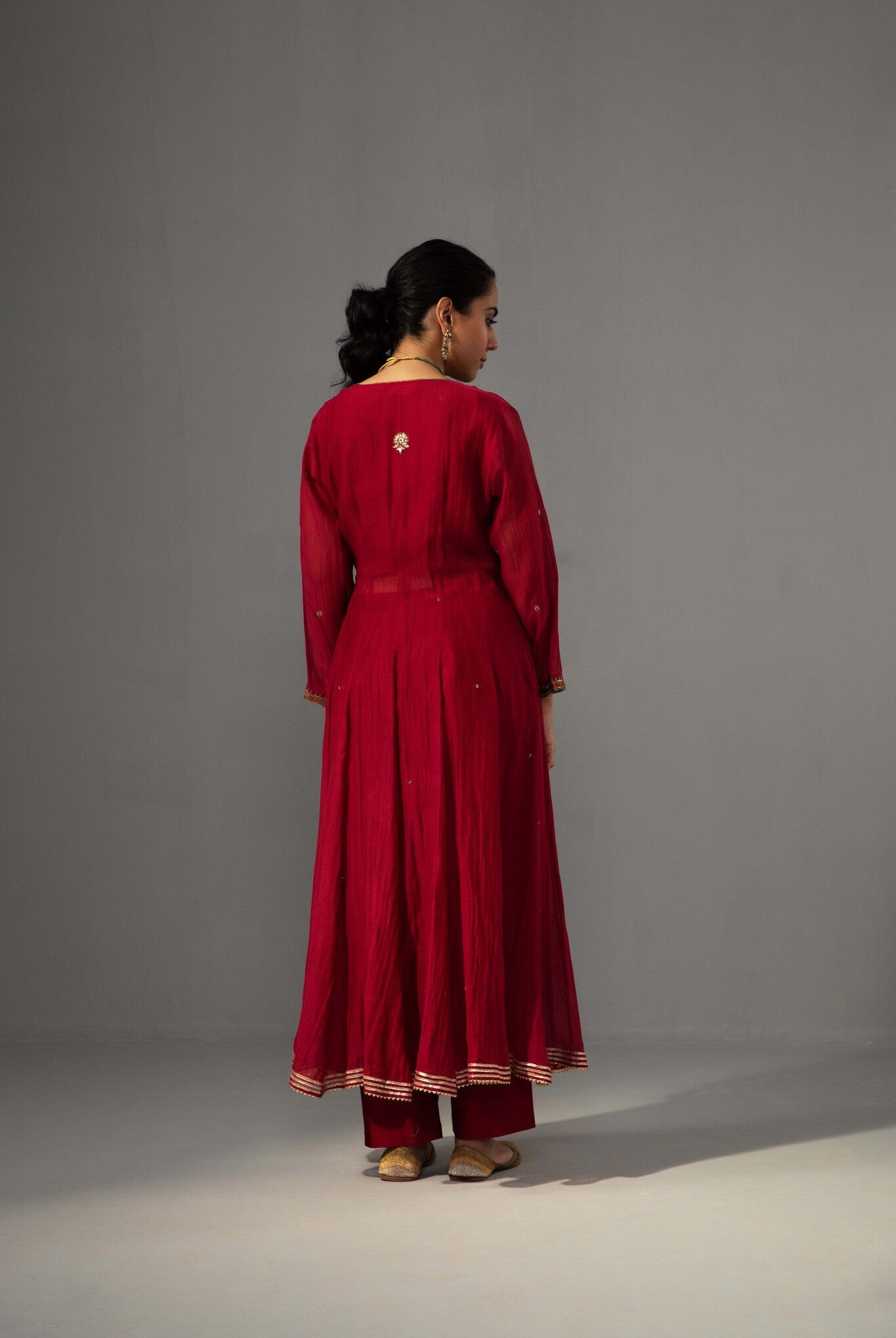 Raha Angrakha Set - Red - CiceroniKurta Set, Festive wearLabel Shreya Sharma