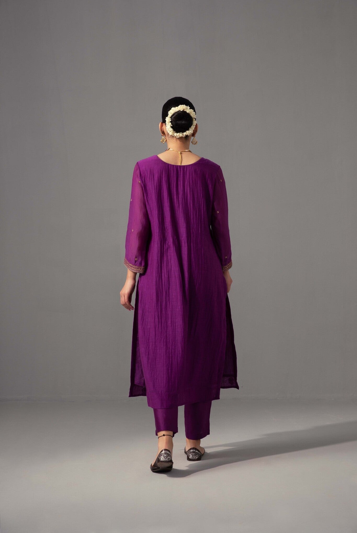 Ramya Kurta Dupatta Set - Aubergine - CiceroniKurta Set, Festive wearLabel Shreya Sharma