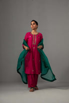Ramya Kurta Dupatta Set - Fuchsia Pink - CiceroniKurta Set, Festive wearLabel Shreya Sharma