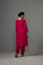 Ramya Kurta Dupatta Set - Fuchsia Pink - CiceroniKurta Set, Festive wearLabel Shreya Sharma