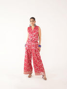 Red Silk Jaal Pant - CiceroniPantsShriya Singhi