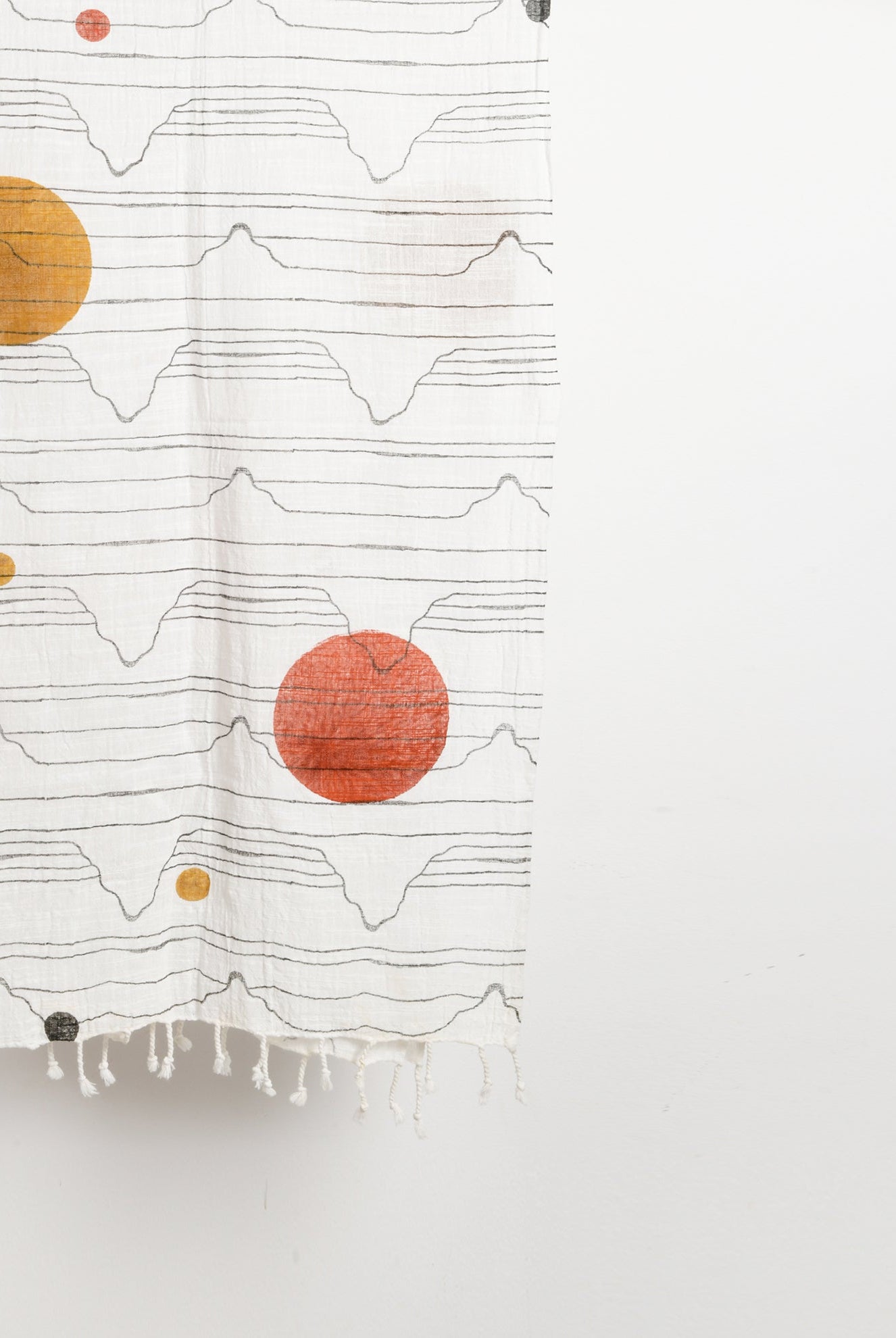 Red Sun Moon Scarf - CiceroniRias Jaipur