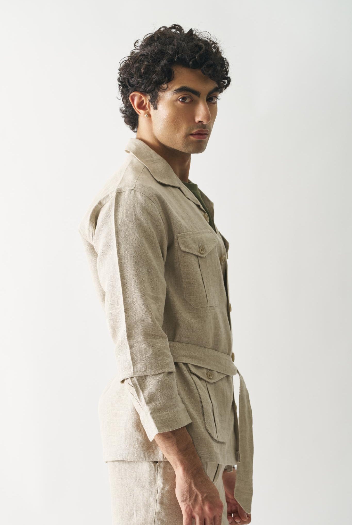 Regal Tranquillity Linen Jacket - CiceroniJacketsCultura Studio