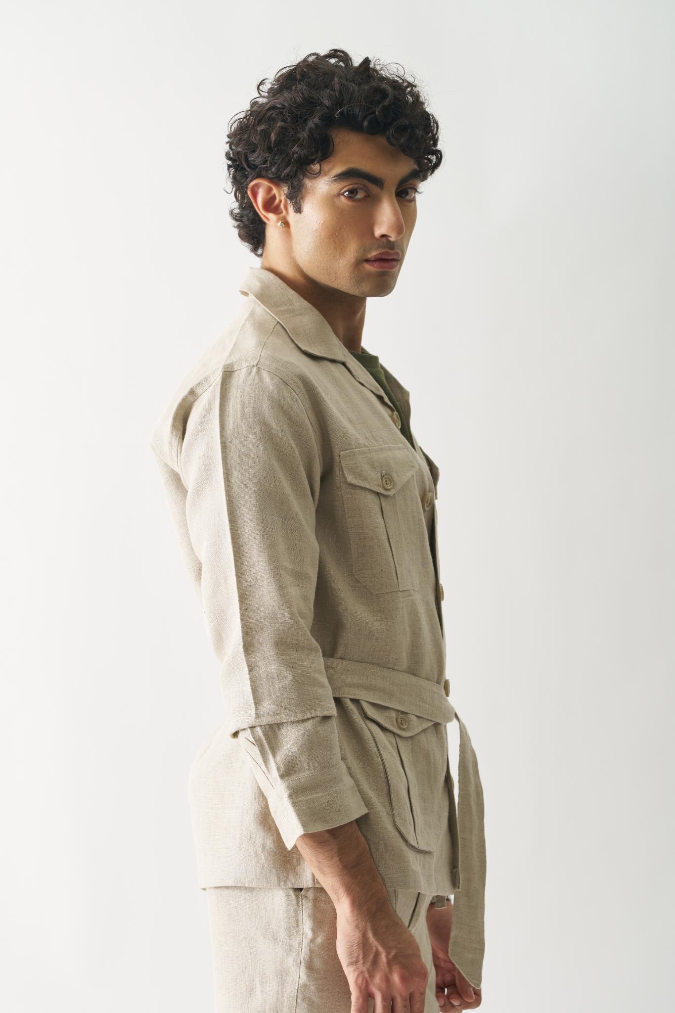 Regal Tranquillity Linen Jacket - CiceroniJacketsCultura Studio