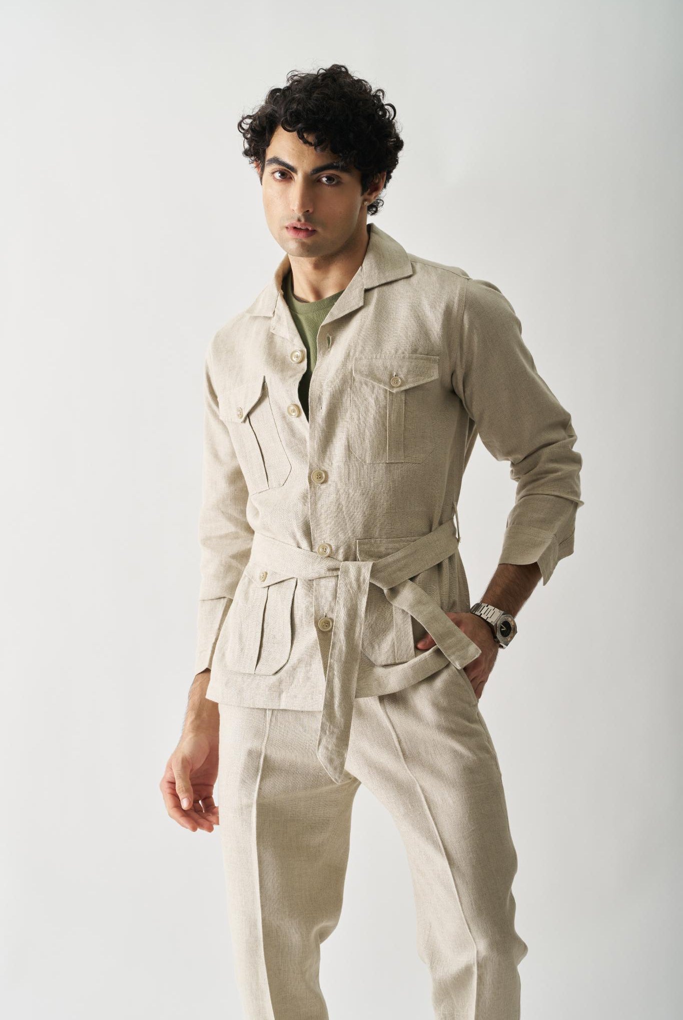 Regal Tranquillity Linen Jacket - CiceroniJacketsCultura Studio