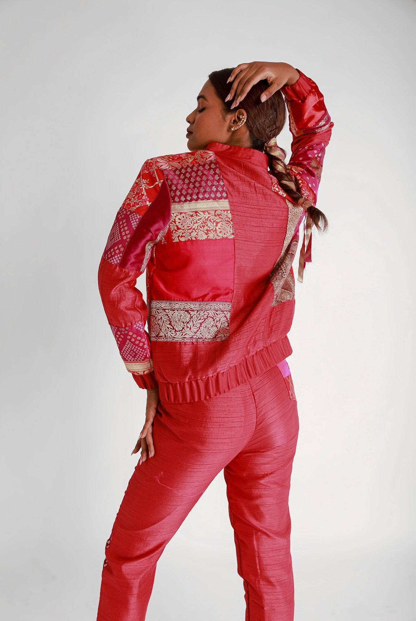 Roma Upcyled Unisex Silk Bomber Jacket 1.0 - CiceroniBlazers, Jacketsshriya singhi