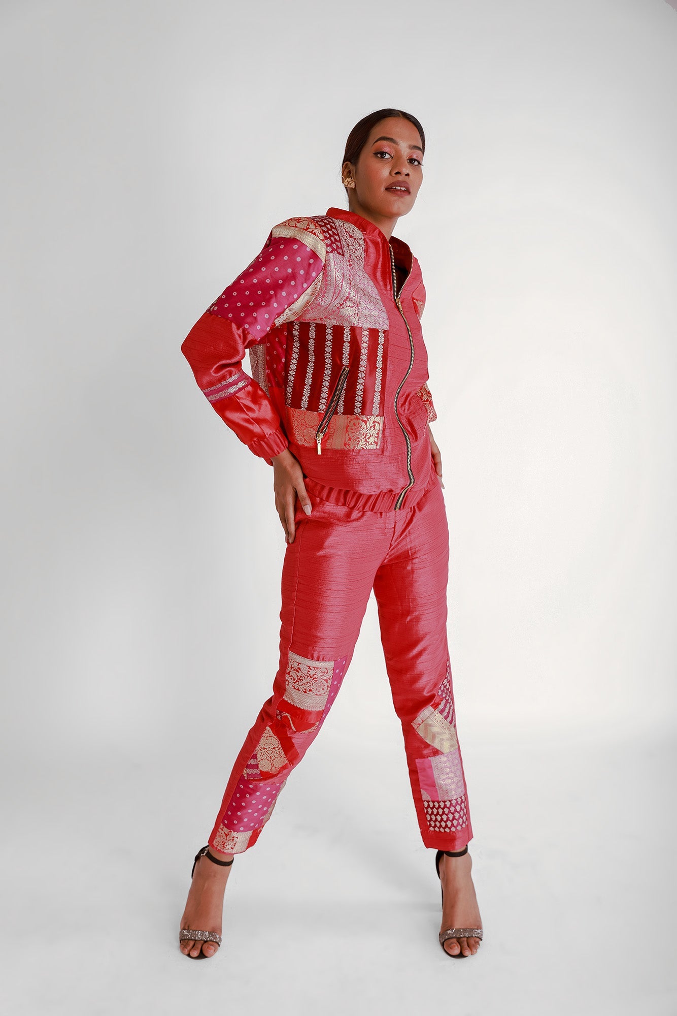 Roma Upcyled Unisex Silk Bomber Jacket 1.0 - CiceroniBlazers, Jacketsshriya singhi