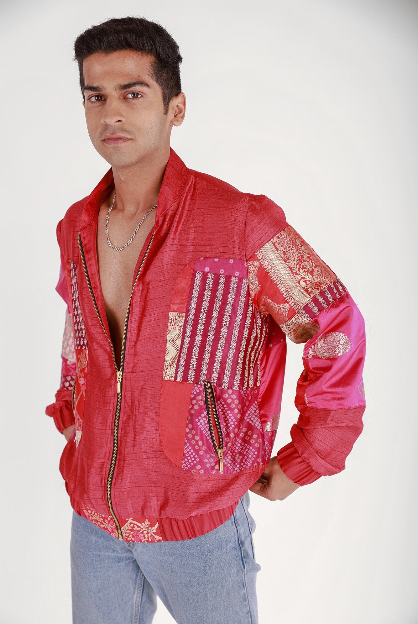 Roma Upcyled Unisex Silk Bomber Jacket 2.0 - CiceroniBlazers, Jacketsshriya singhi