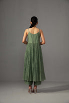 Roomani Ghera Set - Sage Green - CiceroniKurta Set, Festive wearLabel Shreya Sharma