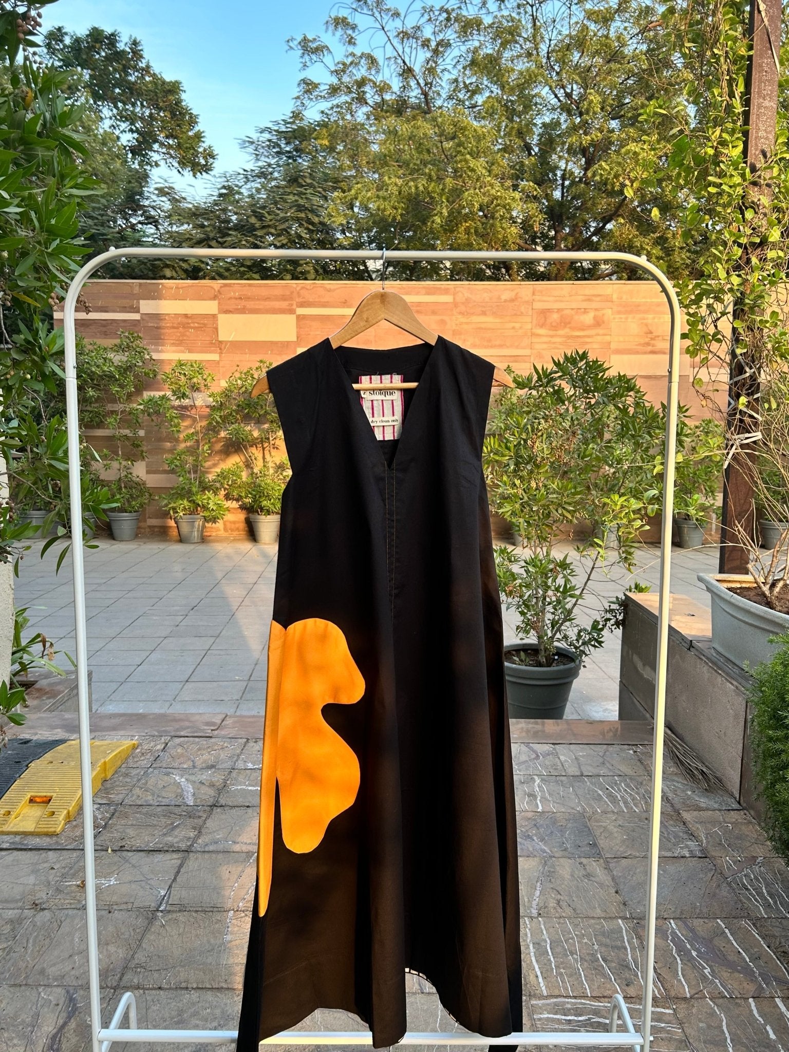 Rosemary Dress - Black and Yellow - CiceroniDressesStoique