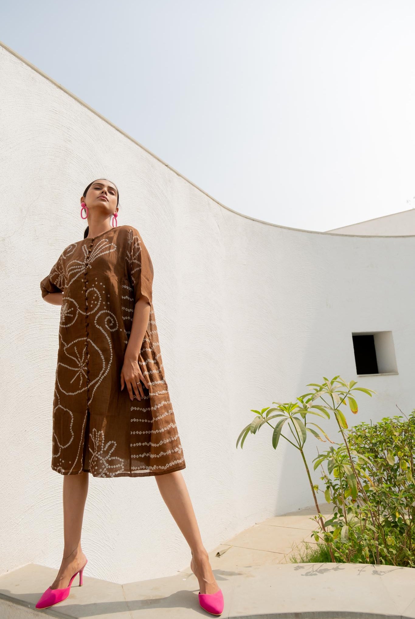 Rosewood Bandhani Dress - CiceroniDressesSilai Studio