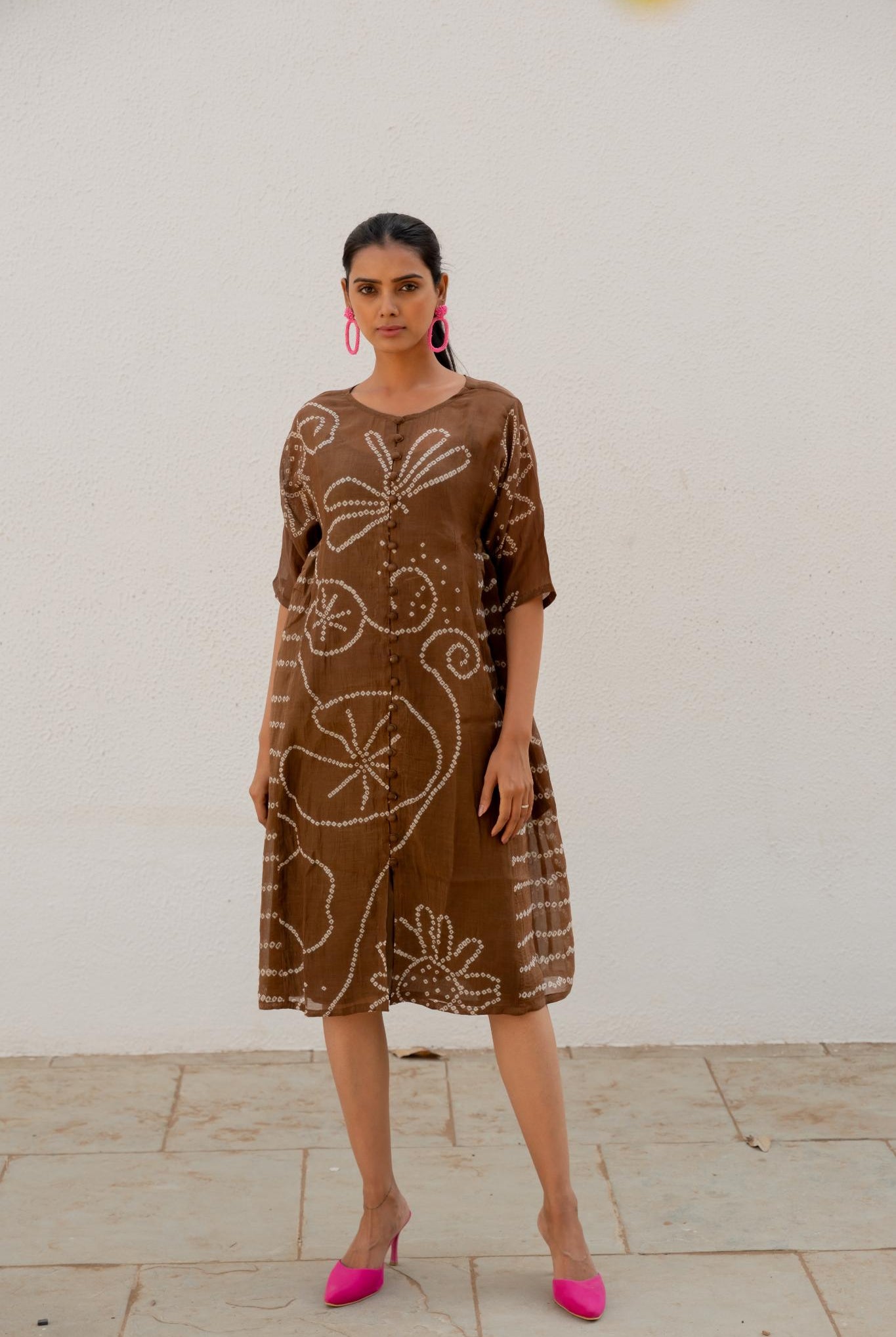 Rosewood Bandhani Dress - CiceroniDressesSilai Studio