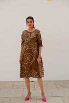 Rosewood Bandhani Dress - CiceroniDressesSilai Studio