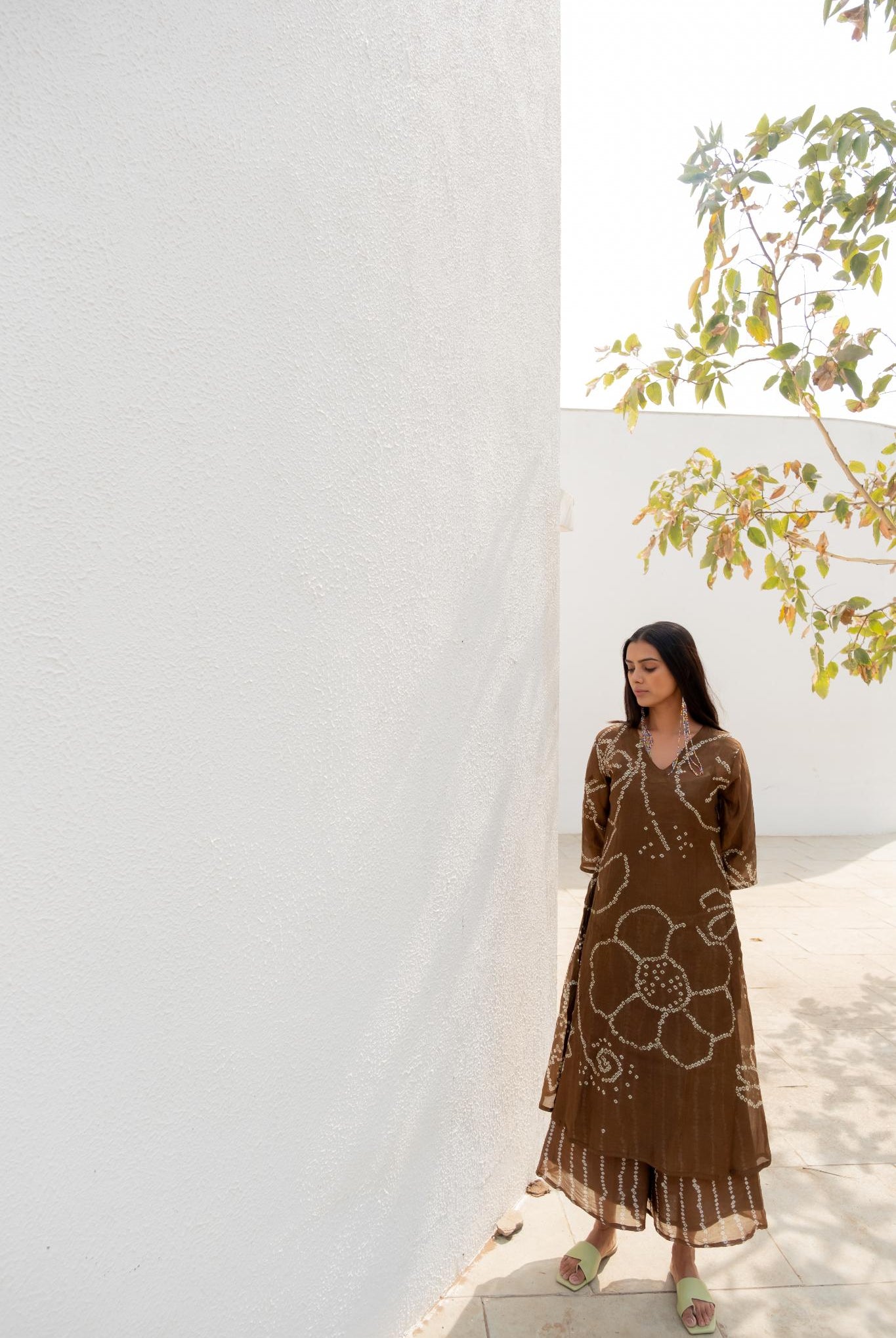 Rosewood Bandhani Kurta Set - CiceroniKurta SetSilai Studio