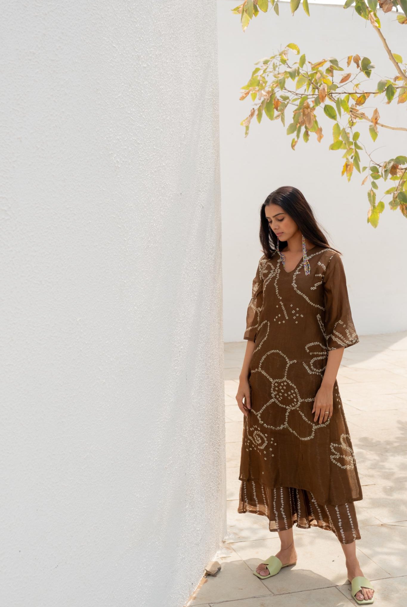 Rosewood Bandhani Kurta Set - CiceroniKurta SetSilai Studio