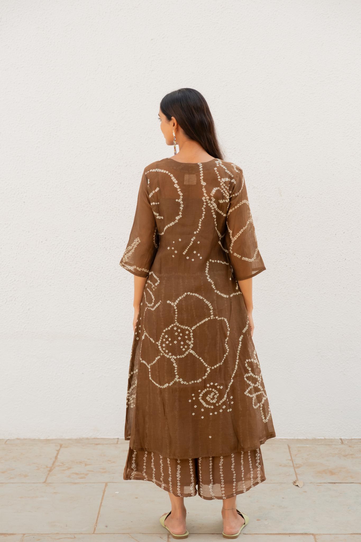 Rosewood Bandhani Kurta Set - CiceroniKurta SetSilai Studio