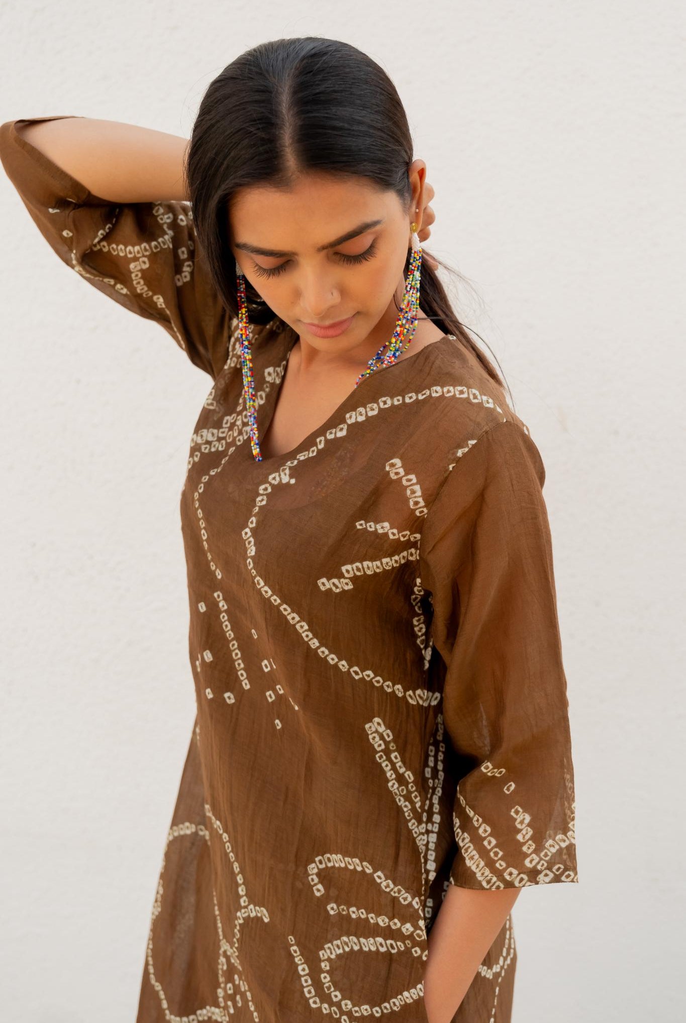 Rosewood Bandhani Kurta Set - CiceroniKurta SetSilai Studio