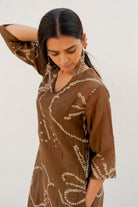 Rosewood Bandhani Kurta Set - CiceroniKurta SetSilai Studio