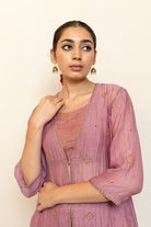 Ruhma Sharara Set - Lilac (Set of 3) - CiceroniKurta Set, Festive wearNirjara