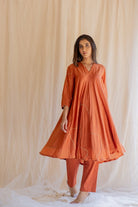 Rust Maheem Kurta Set - CiceroniNirjara