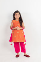 Rust- Pink Embroidered Kurta Set - CiceroniMr. Brat