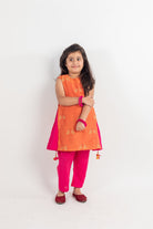 Rust- Pink Embroidered Kurta Set - CiceroniMr. Brat