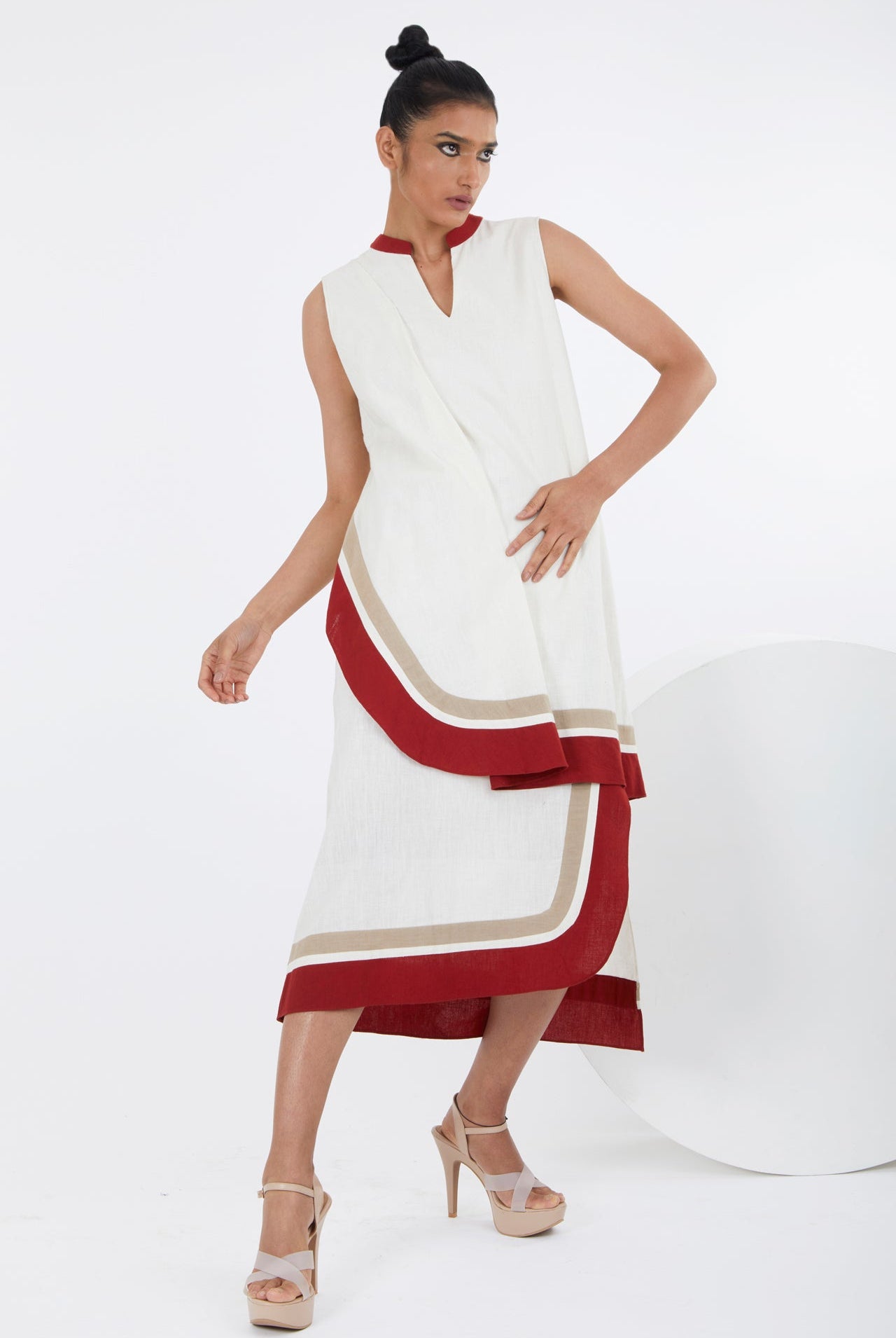 Sachi - Ivory Layered Midi Dress - CiceroniDressesMadder Much