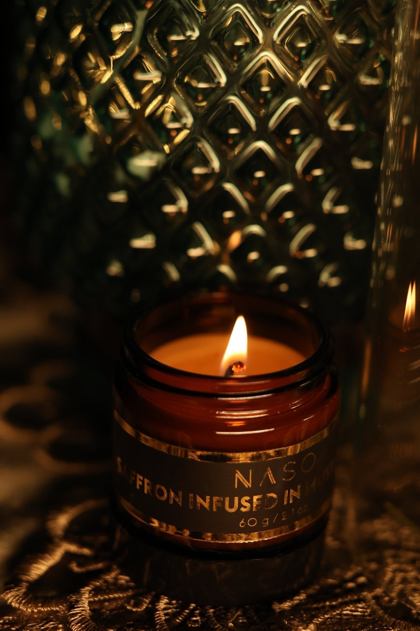 Saffron infused in Musk & Amber Candle - CiceroniCandleNASO