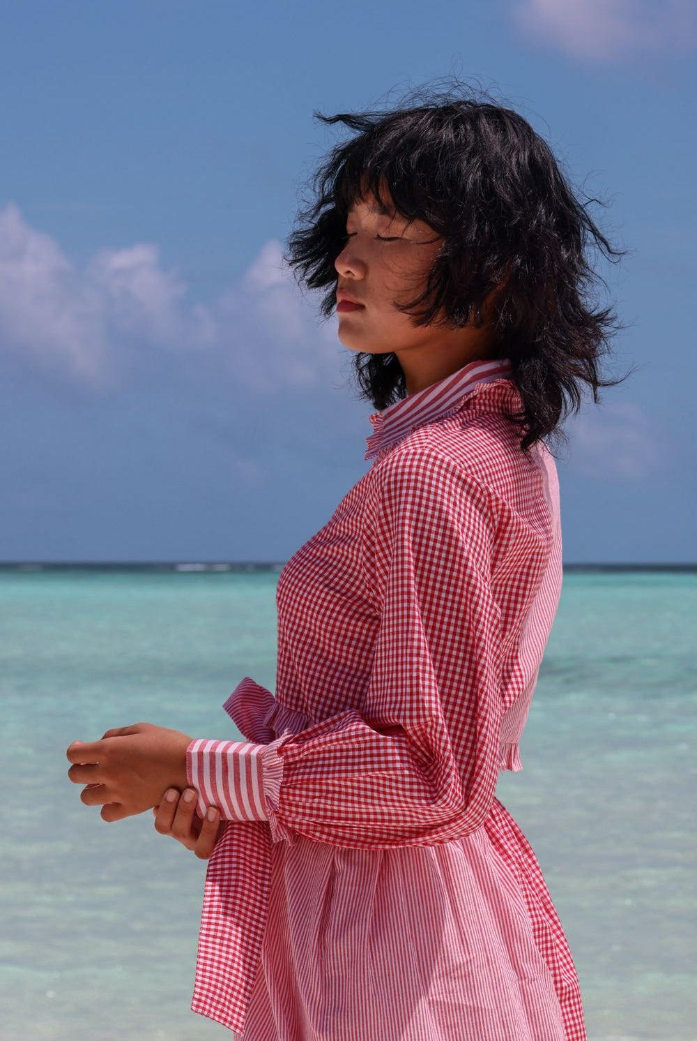 Saga-Red checks and stripes - CiceroniDressesRAAS Life