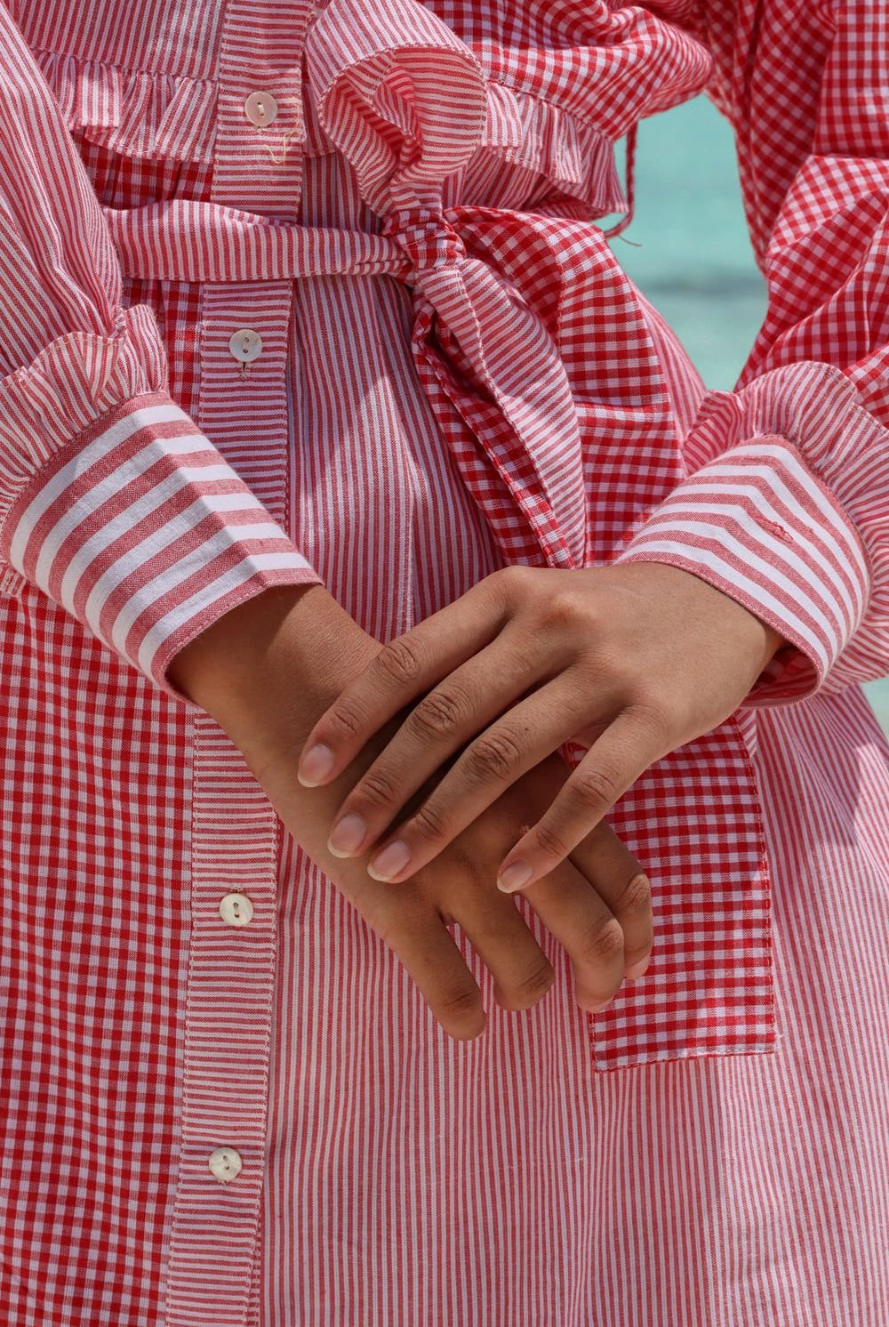 Saga-Red checks and stripes - CiceroniDressesRAAS Life