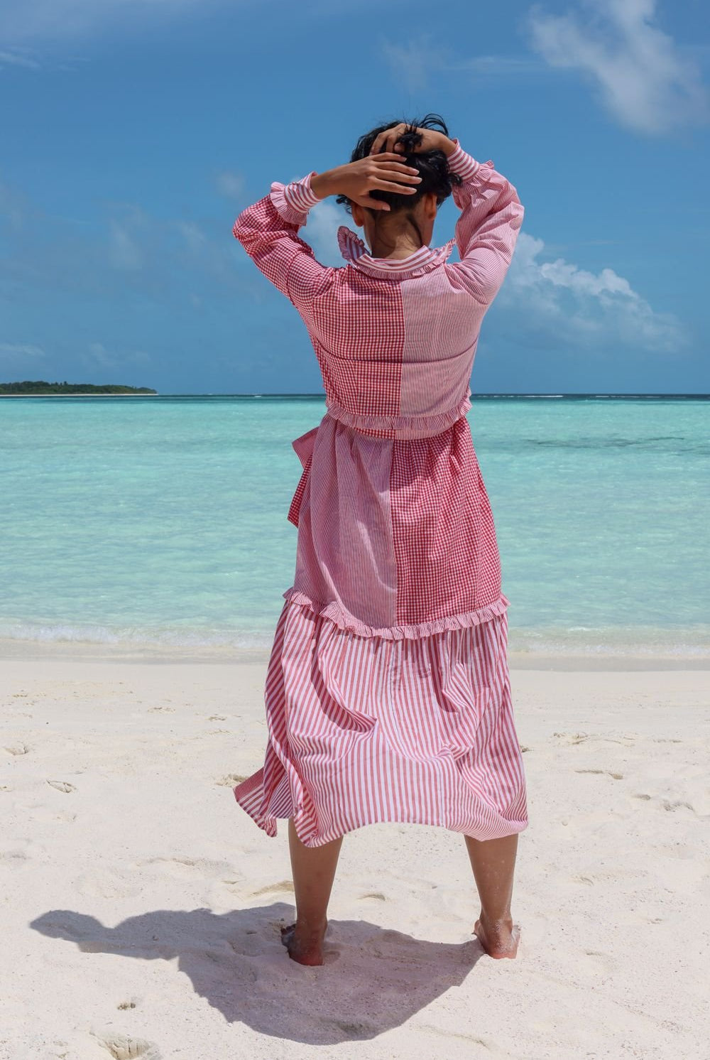 Saga-Red checks and stripes - CiceroniDressesRAAS Life