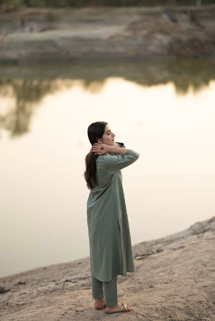 Sage Green Kurta Set - CiceroniCo-ord SetMaidaan