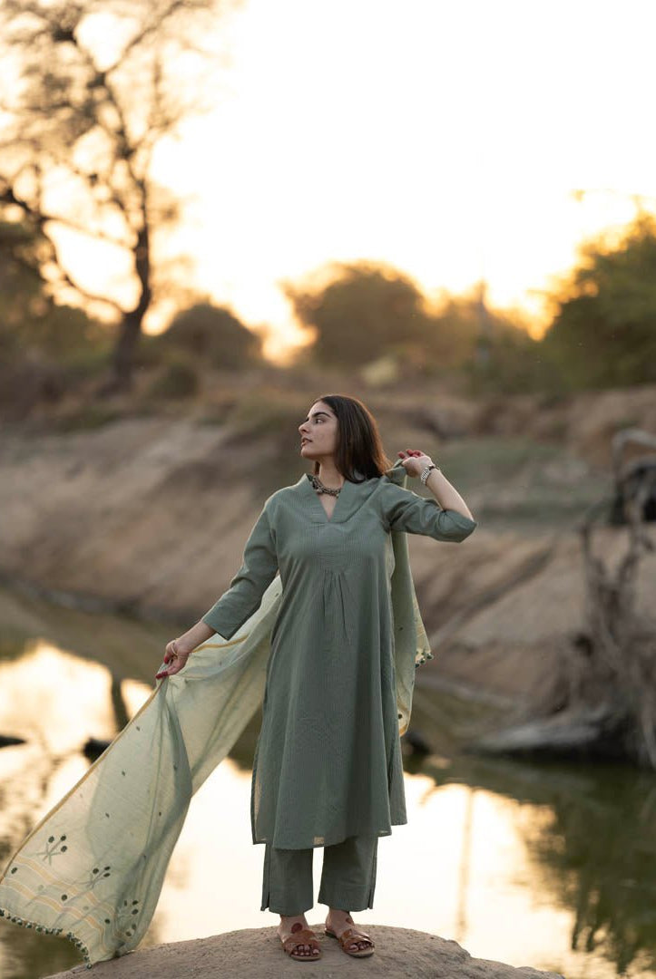 Sage Green Kurta Set - CiceroniCo-ord SetMaidaan