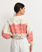 Salmon Flow Crop Top - CiceroniCrop top, CorsetRias Jaipur