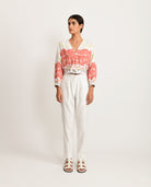 Salmon Flow Crop Top - CiceroniCrop top, CorsetRias Jaipur