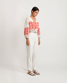 Salmon Flow Crop Top - CiceroniCrop top, CorsetRias Jaipur