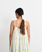 Salmon Gathered Midi Dress - CiceroniRias Jaipur