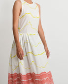 Salmon Pleated Dress - CiceroniRias Jaipur