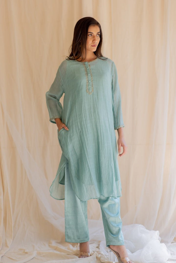 Sapphire Gul Seedh Kurta Set - CiceroniNirjara