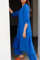 Sapphire Linen Buttondown Kurta Set - CiceroniKurta SetSilai Studio