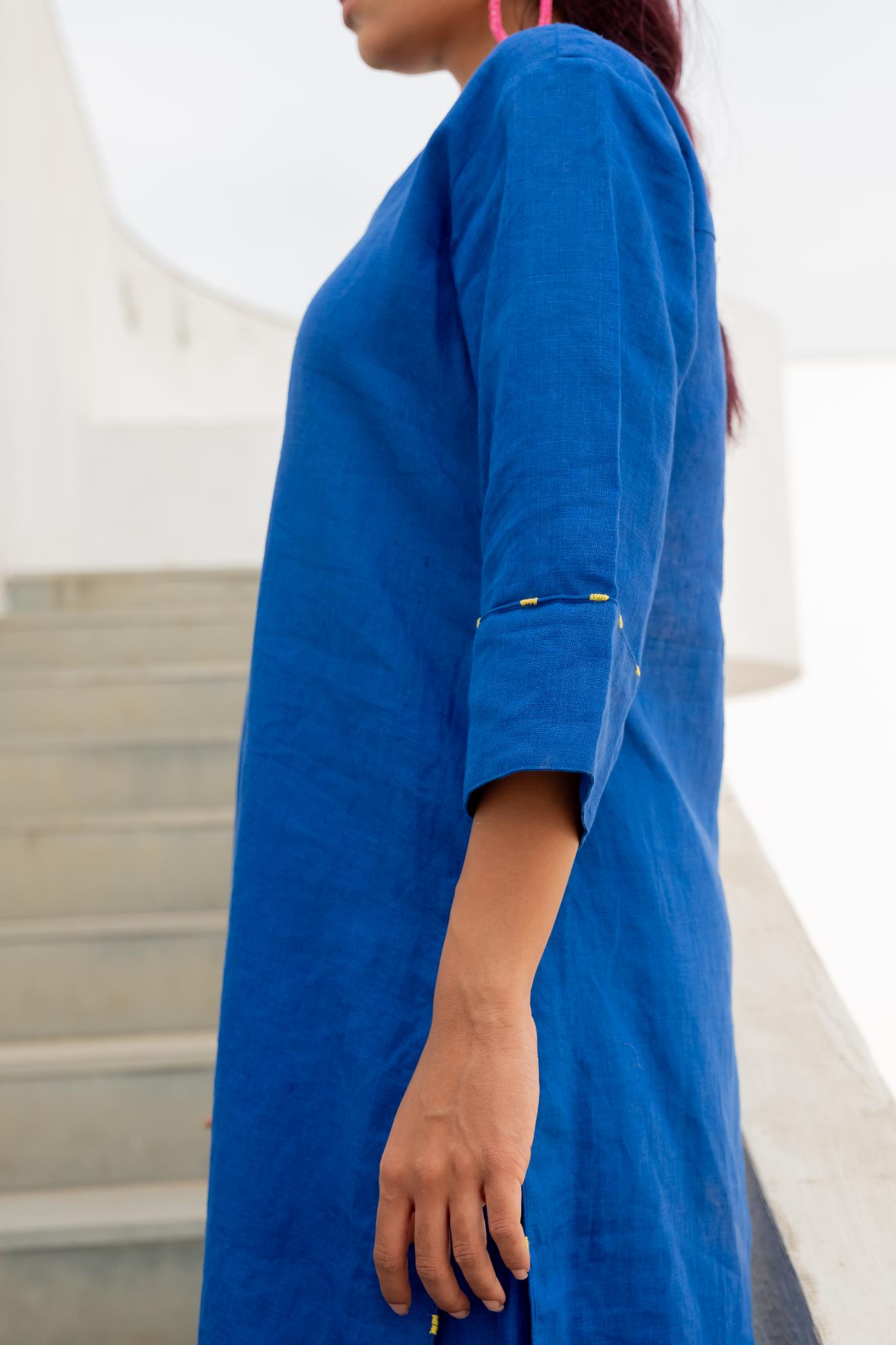 Sapphire Linen Kurta Set - CiceroniKurta SetSilai Studio