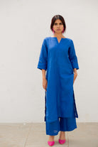Sapphire Linen Kurta Set - CiceroniKurta SetSilai Studio