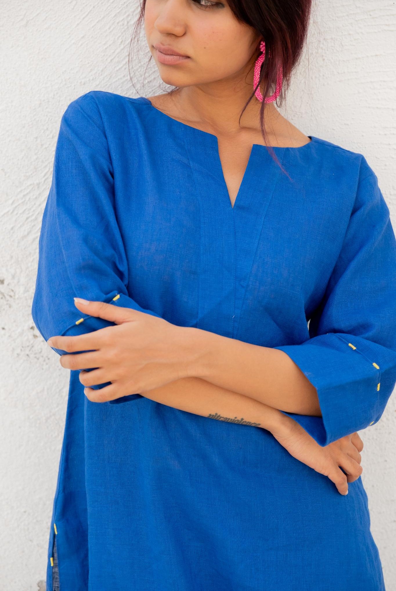 Sapphire Linen Kurta Set - CiceroniKurta SetSilai Studio