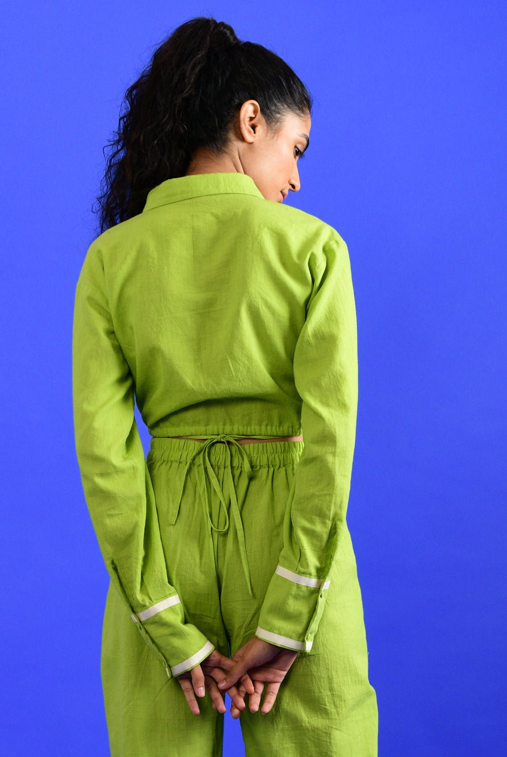 Scream Green Tie Up Top - CiceroniTopRias Jaipur