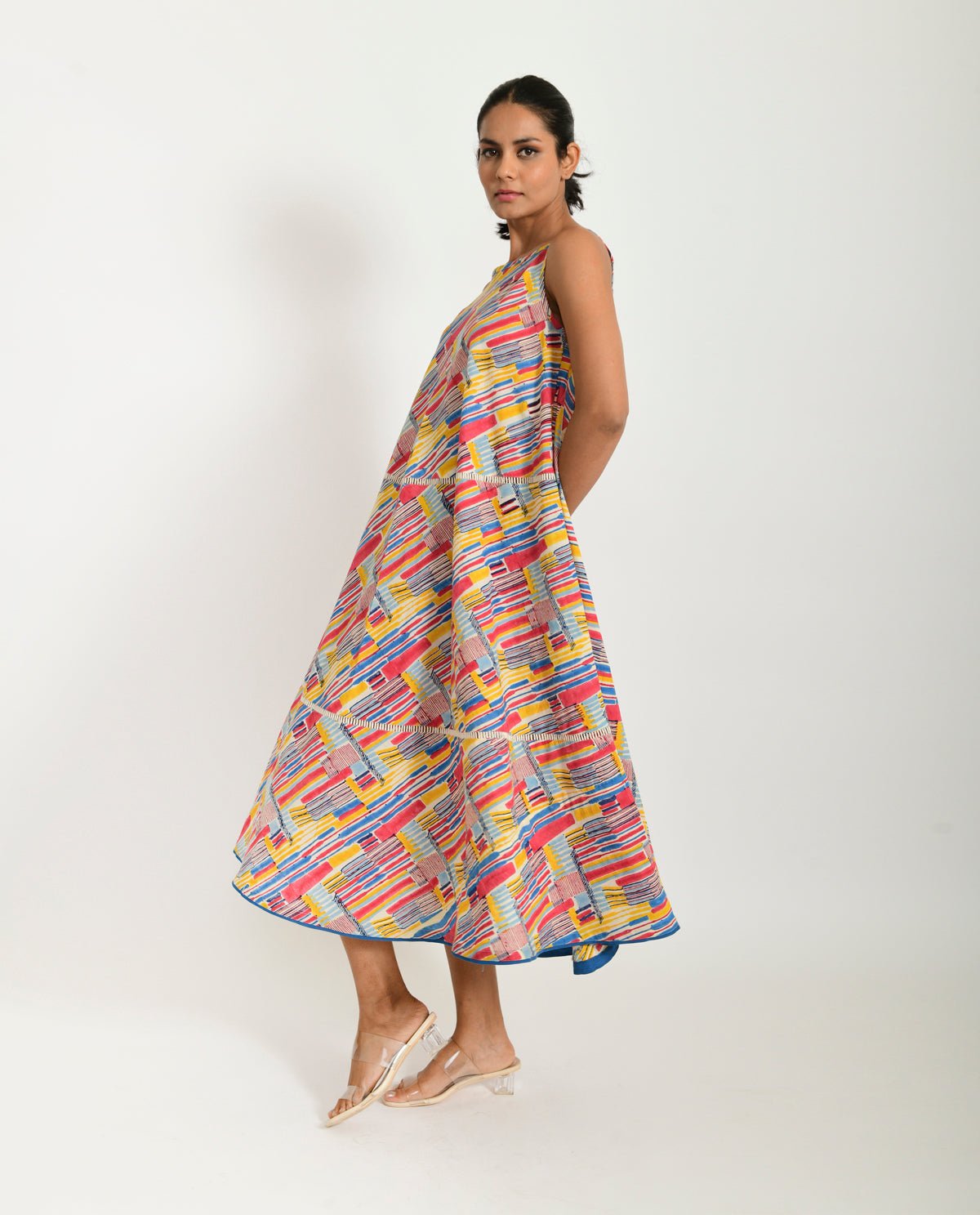 Scribble Hand Block Maxi - CiceroniDressesRias Jaipur
