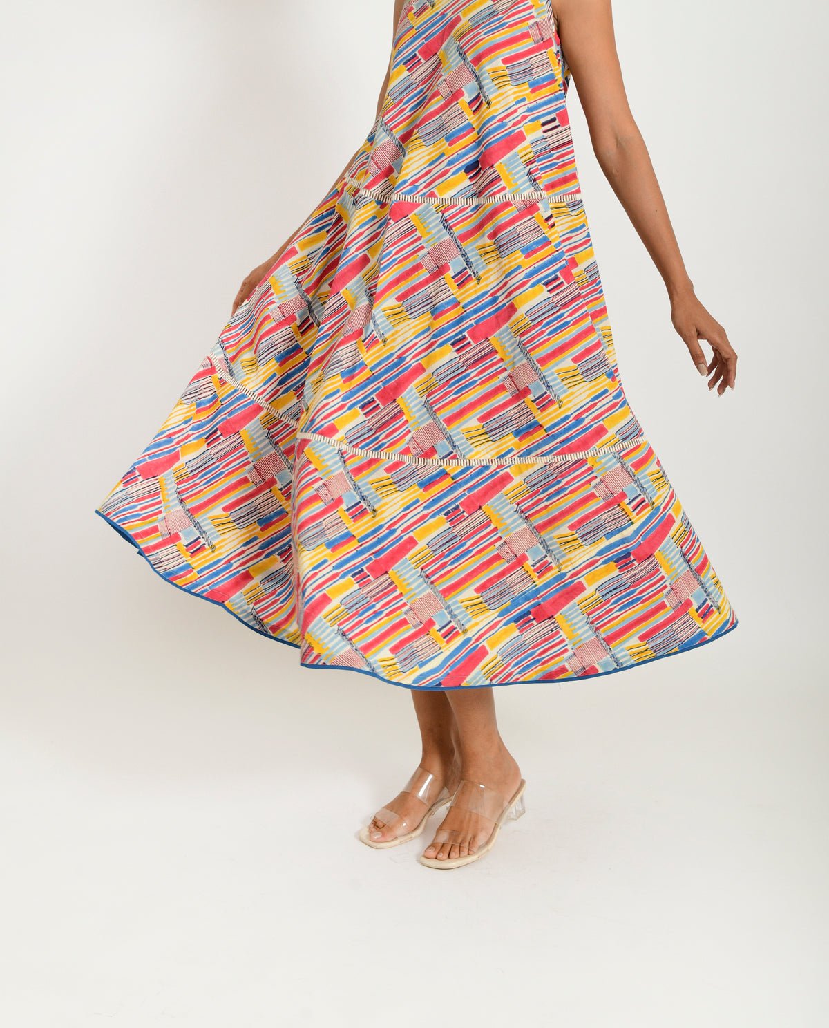 Scribble Hand Block Maxi - CiceroniDressesRias Jaipur
