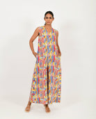 Scribble Linen Multi Jumpsuit - CiceroniJumpsuitRias Jaipur
